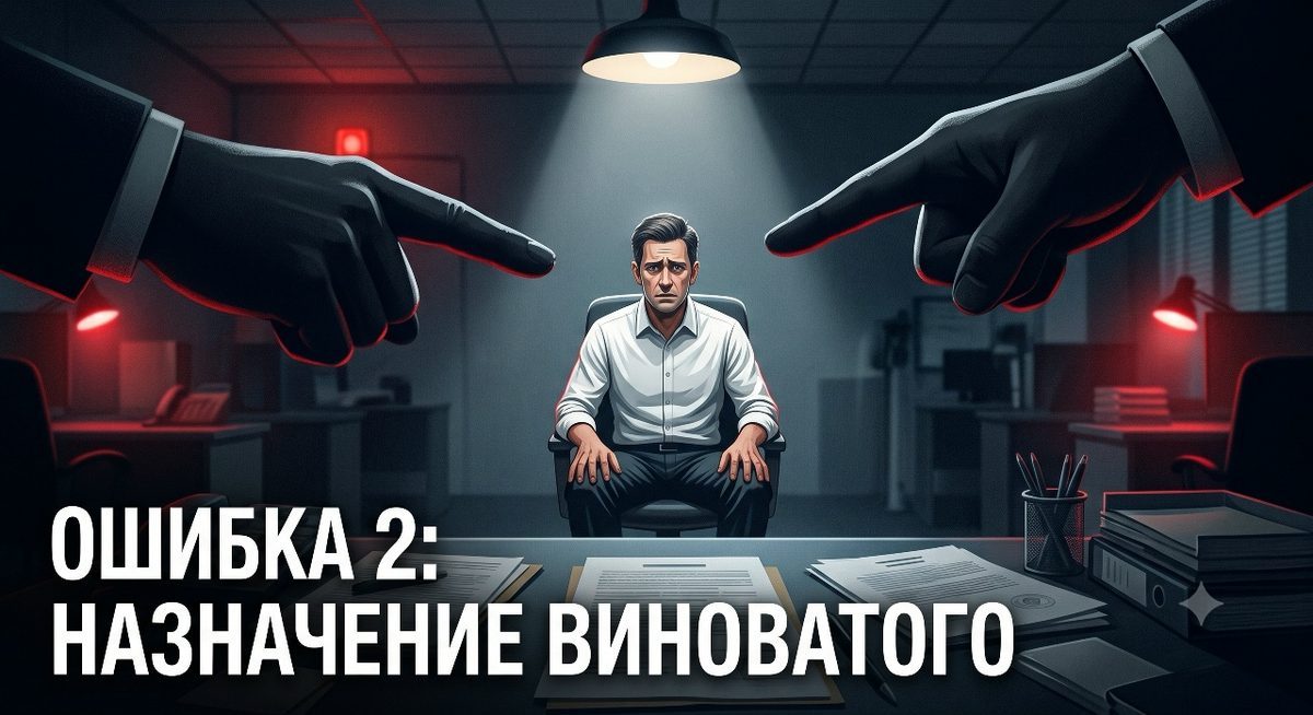 Ошибка 2: назначение виноватого до проверки