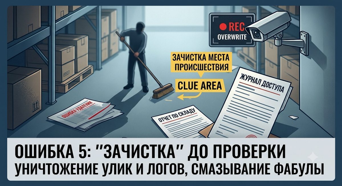 Ошибка 5: размытая фабула и потеря улик
