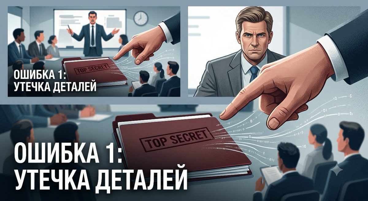 Ошибка 1: утечка деталей происшествия